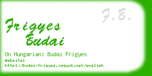 frigyes budai business card